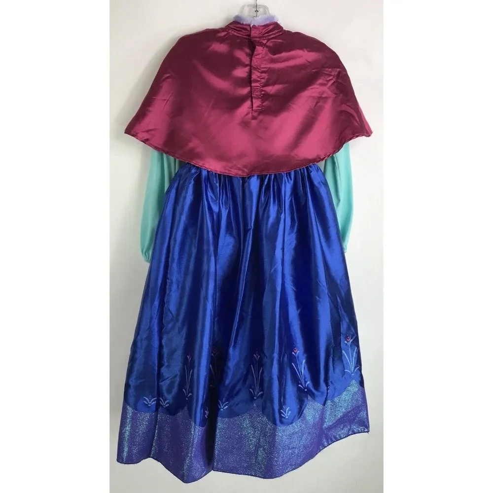 Disney Collection Frozen Princess Ana Size 9/10‎ Girls blue Purple Dress Costume